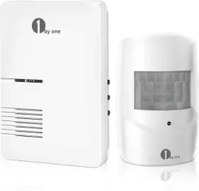 8-sp08us11 1byone Wireless Driveway Alert Pir Motion Sensor Alarm Kit 1000ft/300m Range Expandable