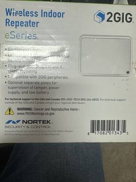 2gig 2gig-rptr1e-345 Wireless Indoor Repeater - Eseries