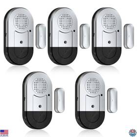 3m B07gy9yxl2 5 Pack Door Window Alarms 125db Volume Control Wireless Home Security Sensors