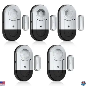 B07gy9yxl2 3m 5 Pack Door Window Alarms 125db Volume Control Wireless Home Security Sensors