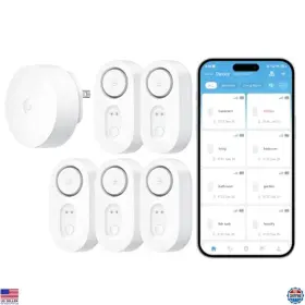 B0dqlfc3q6 3m Smart Water Leak Detector Wifi Sensor 1804ft Range 5-year Battery 5 Pack