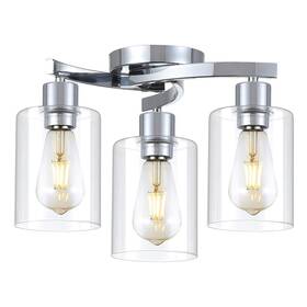 3wwwuee Aj9003p3ch 3-light Semi Flush Mount Ceiling Light Modern Close To Chrome