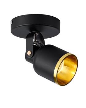 A Aisilan Ms127a Black And Gold Led Dimmable Directional 7w-3000k-dimmable