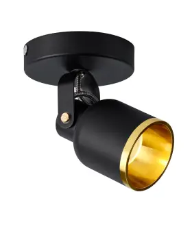 7w-3000k-dimmable A Aisilan Ms127a Black And Gold Led Dimmable Directional