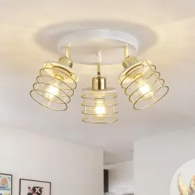 Tqd01 Abeajat Semi Flush Mount 3-light Kitchen Light Fixtures Ceiling White And Gold Tqd01 Abeajat Semi Flush Mount 3-light Kitchen Light Fixtures Ceiling White And Gold