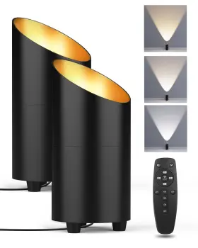 Ab00 Abovizo Ab00/07m 2 Pack Uplighting Indoor Led Floor Can Lights With Black