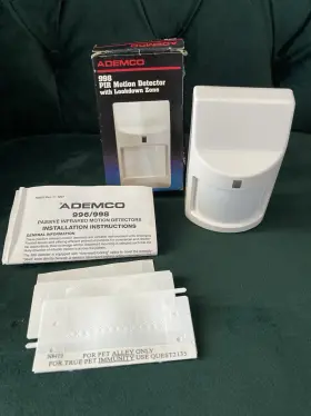 Ademco 781410191822 Motion Detector 998 Pir With Lockdown Zone In Box Untested