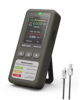 Aegtest Hound-1011 Portable Radon Detector For Home Lightweight High-accuracy Grey