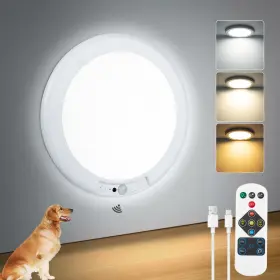 030111111 Aggforbl 7.48 Inch Battery Powered Ceiling Light With Remote 1 Pack White