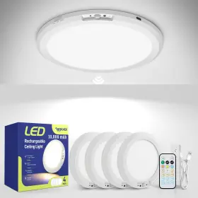Al0302111 Aggforbl 4pcs 10 000mah Rechargeable Ceiling Light With 4 Pieces White