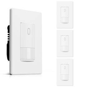 Aida Amss-wh4 Single Pole Motion Sensor Light Switch With Neutral Wire - 120 Pir Infrared Act