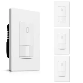 Amss-wh4 Aida Single Pole Motion Sensor Light Switch With Neutral Wire - 120 Pir Infrared Act