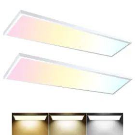 Ubp14fs2pw-zr Aikvsxer 2pack 1x4 Led Flat Panel Light Surface Mount 1x4ft White