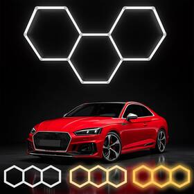 Allyes Aztv72p003-1 Hexagon Garage Led Lights- 3 Hex Ceiling Lights 128w White