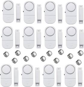 Alovexiong Mmx Jingbaoqi 12pcs 12 Pack Wireless Security Window/door Alarm Magnetic Sensor Door Window Burgla
