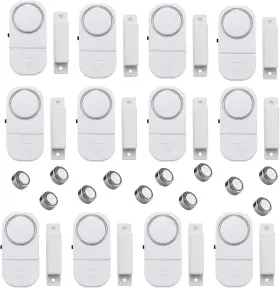 Alovexiong Mmx Jingbaoqi 12pcs 12 Pack Wireless Security Window/door Alarm Magnetic Sensor Door Window Burgla