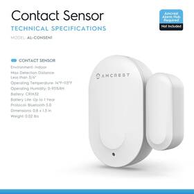 Amcrest Consen1 Smarthome Door Window Sensor Al-consen1 Wireless Magnetic Entry Alarm