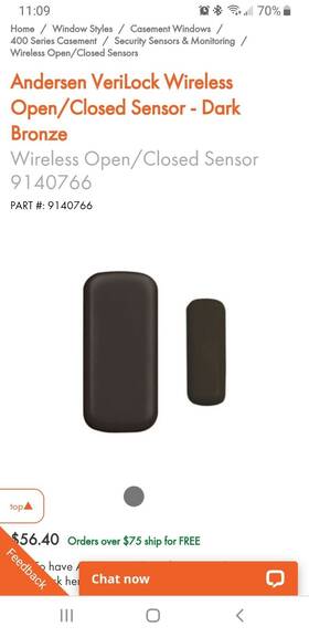 Andersen 9140766 Wireless Open/close Sensor Bronze