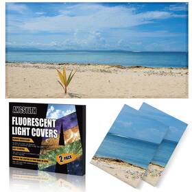 Angsylth 768274796325 2 Pcs Fluorescent Light Covers - 4 X Feet Summer Beach