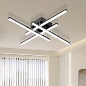 Anytop 71745 Modern Led Ceiling Light Fixture 27.5inch Flush Mount Black