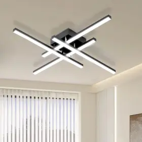 71745 Anytop Modern Led Ceiling Light Fixture 27.5inch Flush Mount Black
