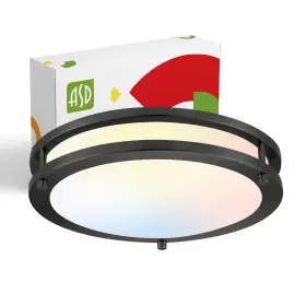 A-lfmdr-12d20ccbk Asd Led 12 Inch Round Flush Mount Lighting Close To 1pk Black A-lfmdr-12d20ccbk Asd Led 12 Inch Round Flush Mount Lighting Close To 1pk Black
