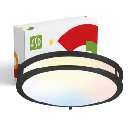 A-lfmdr-16d24ccbk Asd Led 16 Inch Round Flush Mount Lighting Close To 1pk Black A-lfmdr-16d24ccbk Asd Led 16 Inch Round Flush Mount Lighting Close To 1pk Black