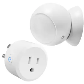 Asht190-us Asofty Wireless Pir Motion Sensor Switch With Outlet Adjustable Sensitivity Ip54