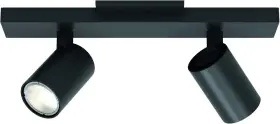 1286118 Astro Ascoli Twin Indoor Spotlight Matt Black - Dry 2 Lights