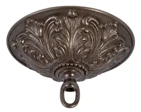 11877b B&p Lamp Antique Bronze Finish Cast Brass Screw Collar Canopy 11877b B&p Lamp Antique Bronze Finish Cast Brass Screw Collar Canopy