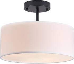 Bargeni 23cl1005us-bl Semi Flush Mount Ceiling Light 13 Inch Modern 3-light Black