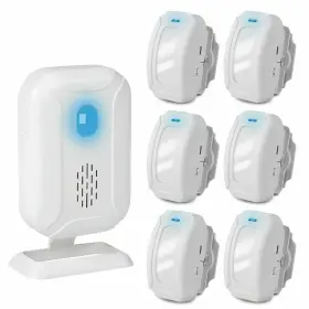 Ks-sensor-20r Besttechtrading Long Range Wireless 6 Motion Infrared Sensor And 1 Receiver Alarm Entry Doorbell