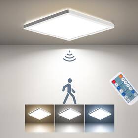 Blnan Ls-cl-i18w-m-dcct Dimmable Motion Sensor Led Ceiling Light With Remote 9inch 1pack White
