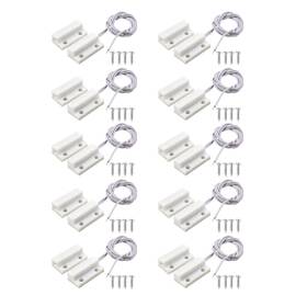 Bnyzwot 705353305757 Mc-38 Surface Mount Wired Nc Door Sensor Alarm Magnetic Reed Switch White 10 Pai