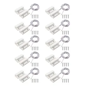 Mc-38 Bnyzwot 705353305757 Surface Mount Wired Nc Door Sensor Alarm Magnetic Reed Switch White 10 Pai