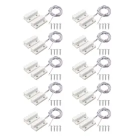 Mc-38 Bnyzwot 793513724050 Surface Mount Wired Nc Door Sensor Alarm Magnetic Reed Switch White 10
