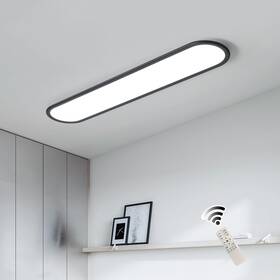 Branded 2186 Modern Linear Ceiling Lights 48w Dimmable Led Dimmable/39.4 Inch/black
