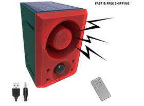 Branded 2m-8hnp-g54a Solar Motion Sensor Sound Alarm For Outdoor- Adjustable Volume Recording Func