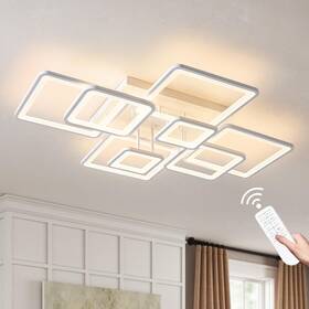 Branded 732767862071 Modern Ceiling Light 39.4ftft Dimmable Led White 8 Rings