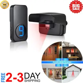 9zhxm2 Branded Driveway Alarm Wireless Motion Sensor Outdoor Indoor Weather Resistant Mic