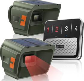 Branded Ch-921-1t2 Solar Driveway Alarm Wireless Outdoor 1/2 Mile Range - Customizable Tones