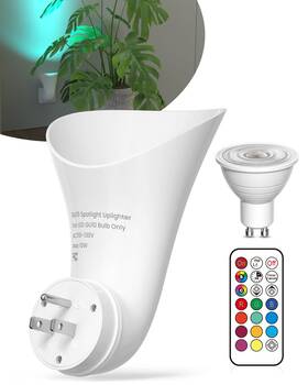 Brightark Lstgu10 Plug In Gu10 Wall Uplighter Lamp With Timer Rgb Red Green Blue