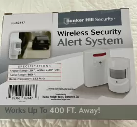 Bunker Hill Security 792363624473 Wireless Alert System Chimes 400 Ft Indoor Outdoor New