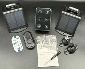 Calltou X003bq3u7b Brand New 1/2 Mile Solar Driveway Alarm System 1 Receiver/2 Sensors Doorbell