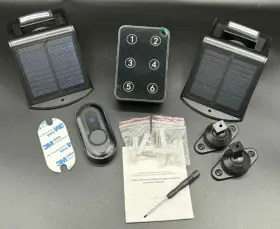 X003bq3u7b Calltou Brand New 1/2 Mile Solar Driveway Alarm System 1 Receiver/2 Sensors Doorbell