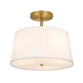 Us-icl-bd-006 Calokes Modern Cone-shaped Semi Flush Mount Ceiling Light Fixture Cone-white