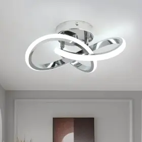 Caneoe 641376021543 Hallway Light Acrylic Modern Led Ceiling Flower Chrome 6000k