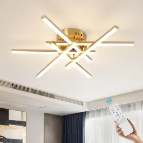 Cl-6txgd-d Caneoe Modern Led Ceiling Light 6-lights Gold Sputnik Semi Flush Mount