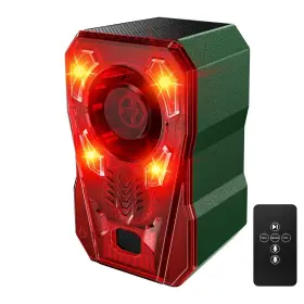 Chtoocy 635508185562 Solar Outdoor Motion Sensor Alarm Dog Barking And Gunshot Sound 130db Loud No