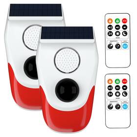 Chunhee Sl19-2-us Solar Outdoor Motion Sensor Alarm Activated Adjustable Sensitivi